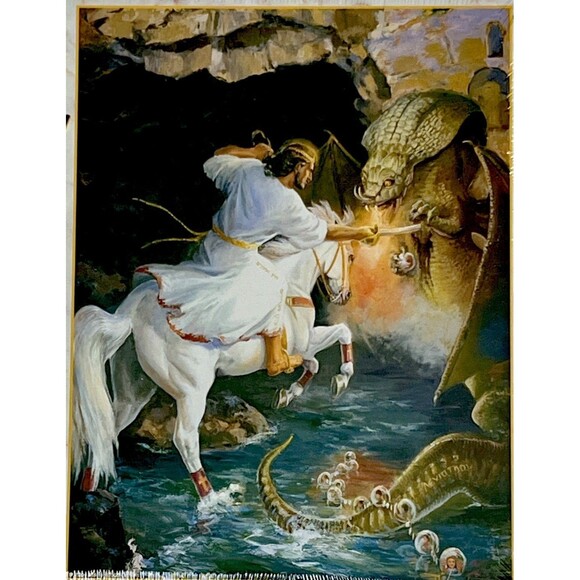 The Victory Jigsaw Puzzle SEALED Fantasy Dragon Slayer Made in USA SunsOut 20x27 - Picture 1 of 3